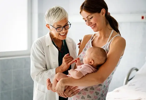 Zaburzenia rozwoju u dzieci. Część 2 Rola zespołu żywieniowego w procesie terapeutycznym mama z dzieckiem w gabinecie pediatry