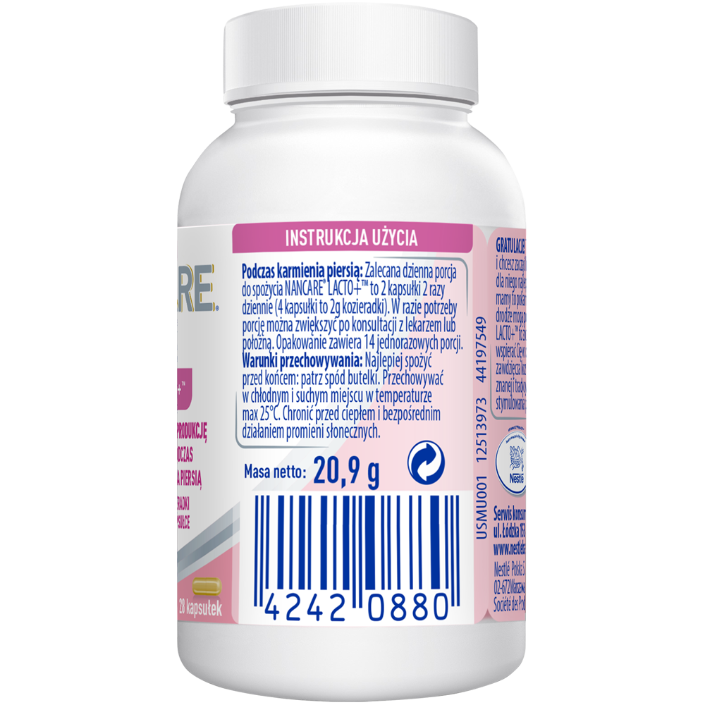 Opakowanie suplementu diety NANCARE® MAMA LACTO+™