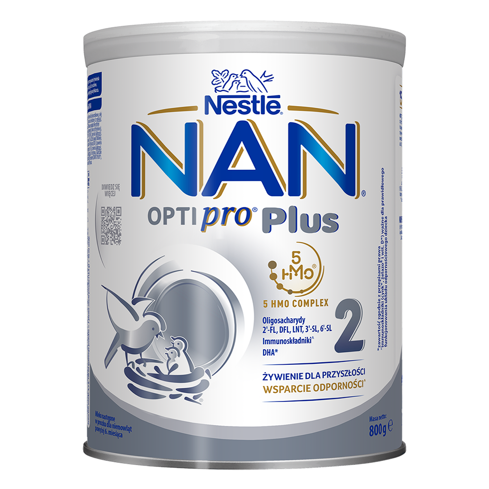 opakowanie puszki mleka następnego NAN OPTIPRO Plus 2 HMO