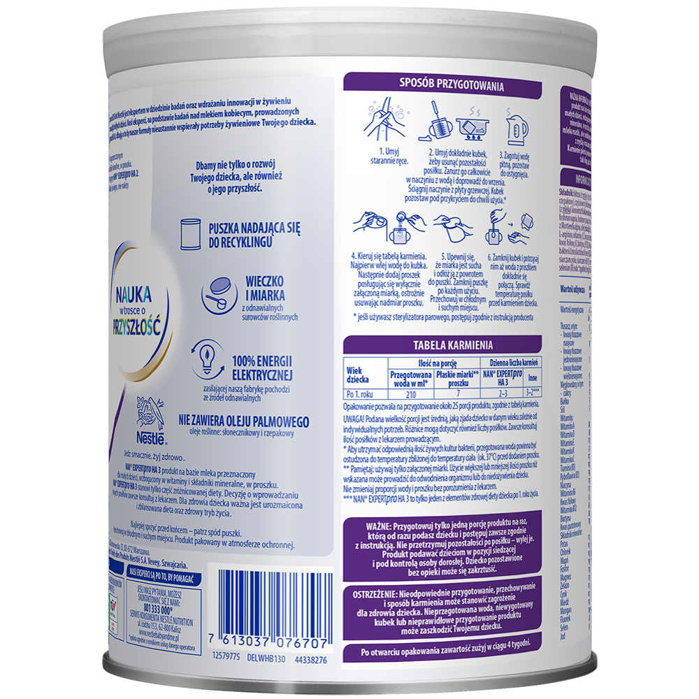 opakowanie puszki NAN EXPERTPRO HA 3