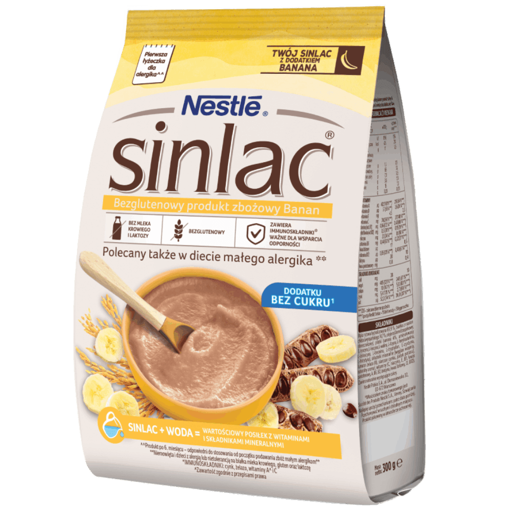 Nestle Sinlac® Banan bez dodatku cukru