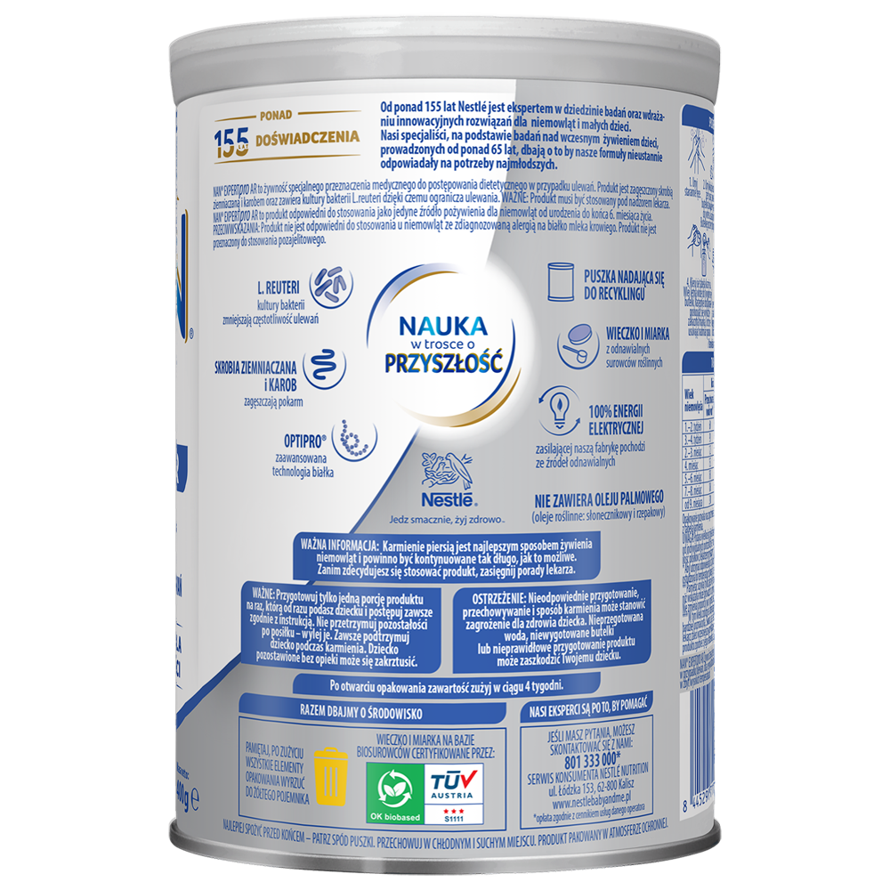 opakowanie żywności specjalnego przeznaczenia medycznego NAN EXPERTPro AR