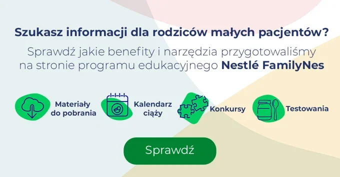 baner z zaproszeniem na portal dla rodziców Nestlé Familynes